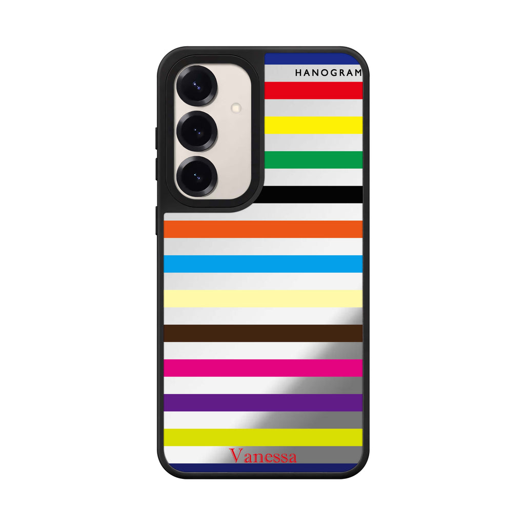 colorful stripe 鏡面手機殼