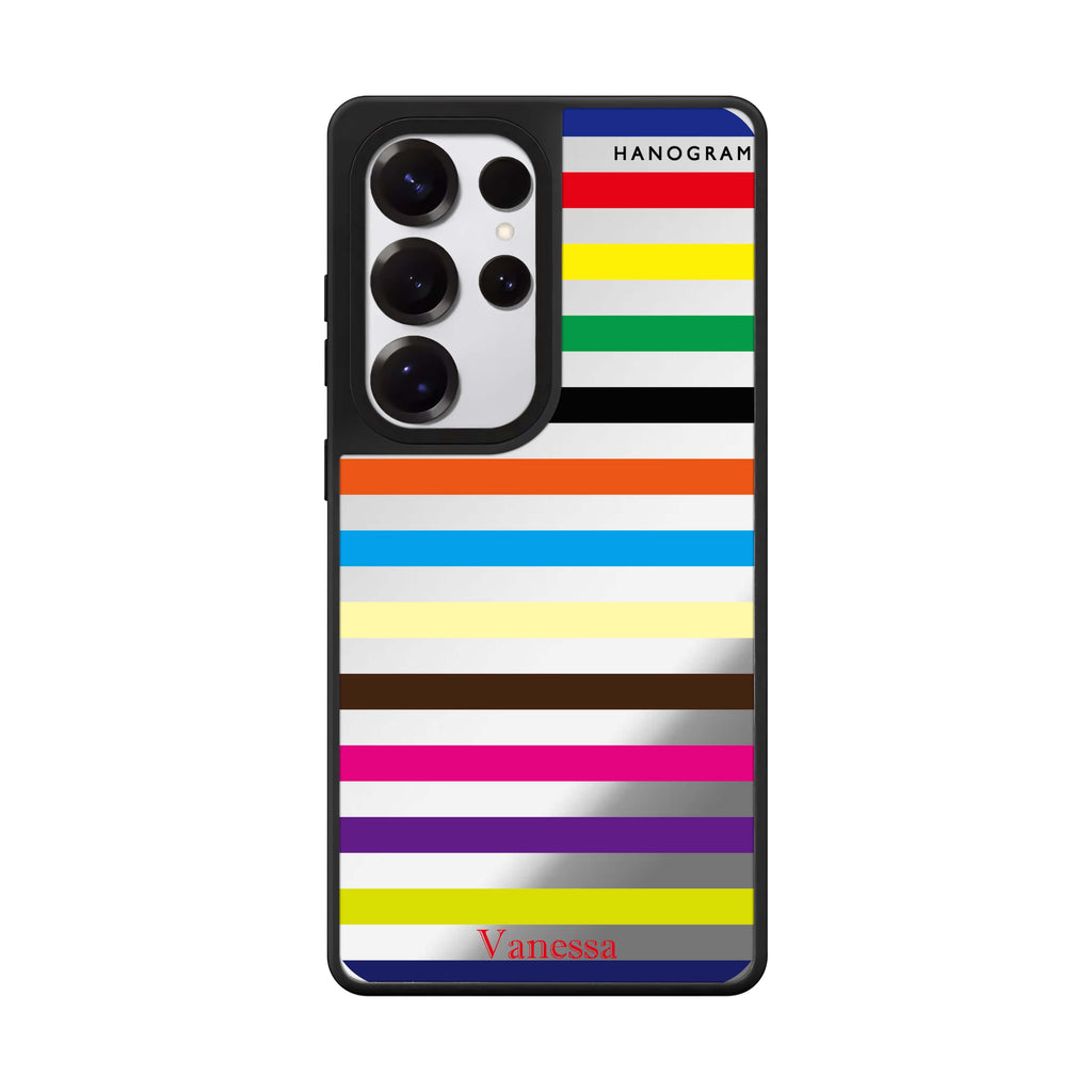 colorful stripe 鏡面手機殼