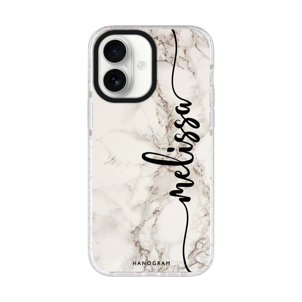 Marble Edition V iPhone 17 水晶透明保護殼正面展示