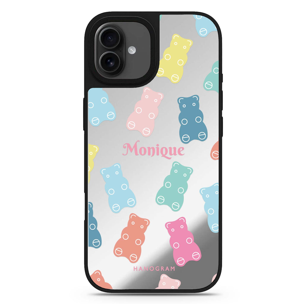 Sweet Dream Bear iPhone 17 可愛動物鏡面手機殼 主圖設計
