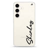 Signature Name Samsung Galaxy S26/S25/S24 可加名字水晶透明保護殼正面展示