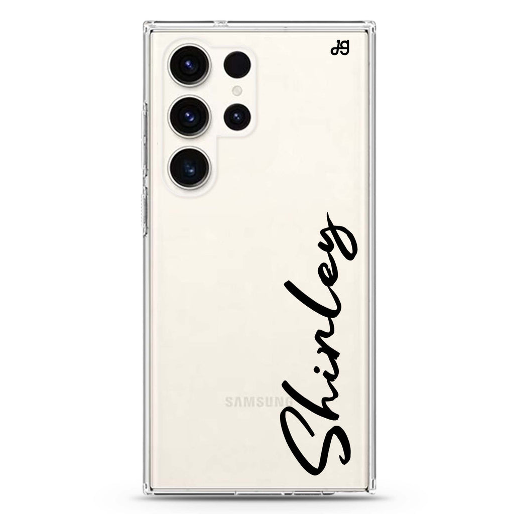 Signature Name Samsung Galaxy Ultra 可加名字透明保護殼，適用 S26/S25/S24/S23 Ultra，圖1