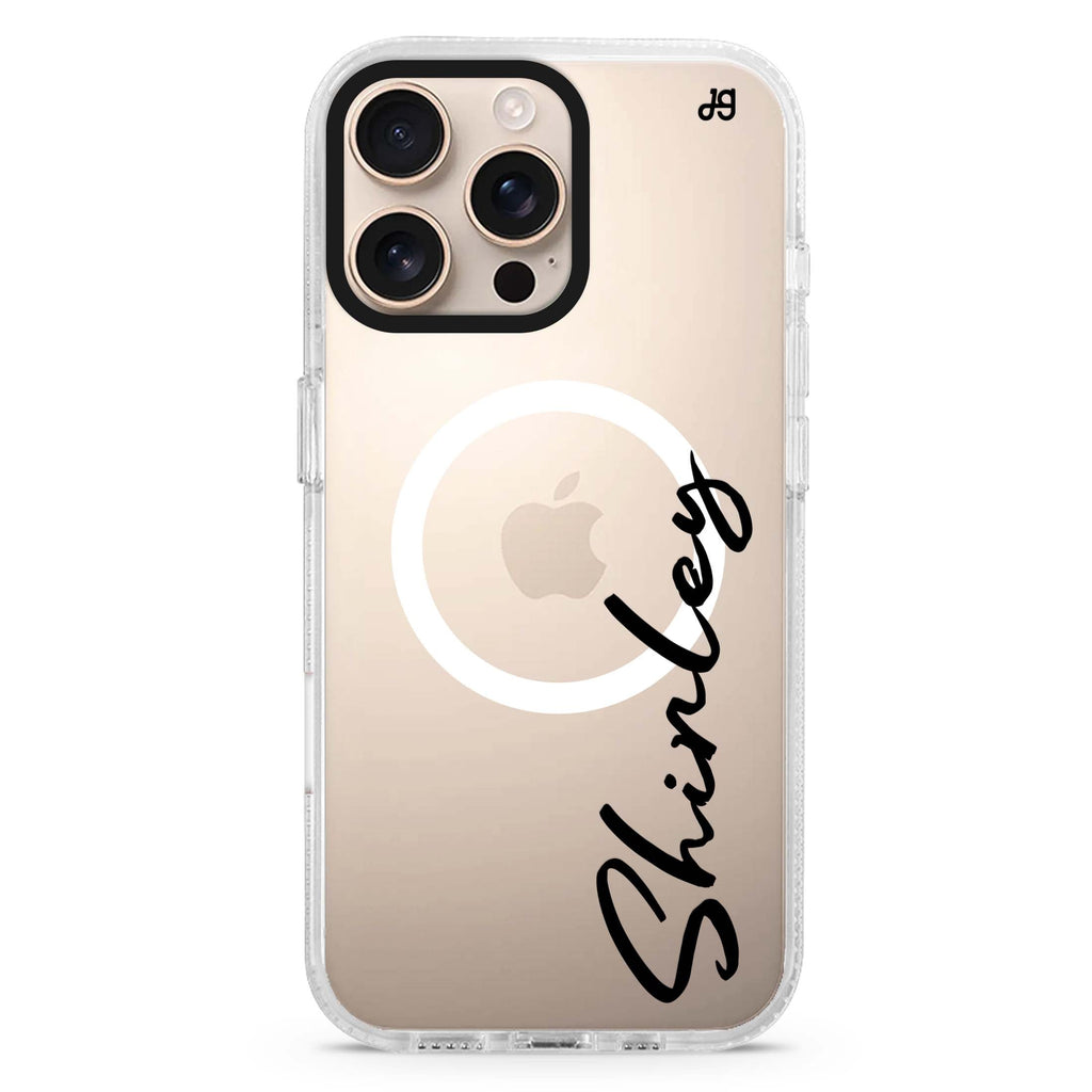 Signature Name Magsafe 兼容水晶透明保護殼