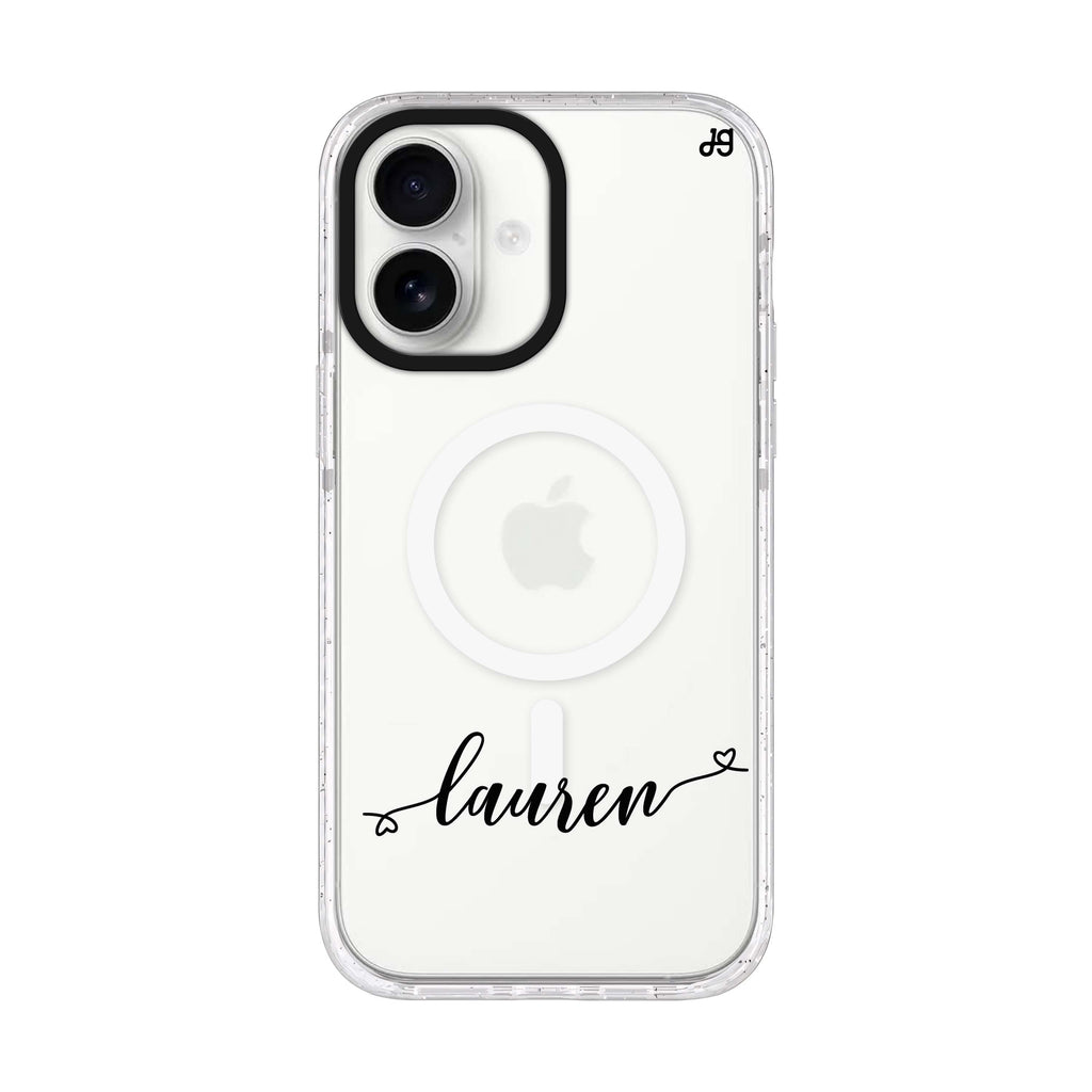 Made with love iPhone 17 水晶透明保護殼正面展示