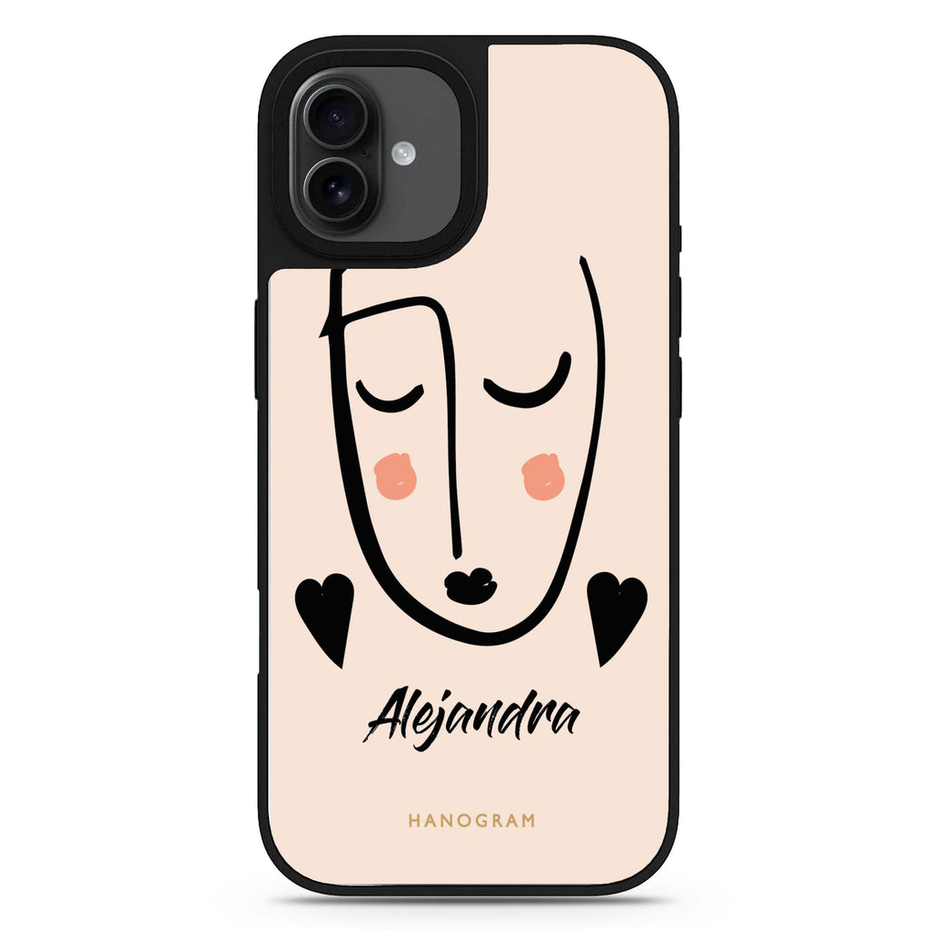 Lovely Face iPhone 17 愛心鏡面手機殼 主圖設計