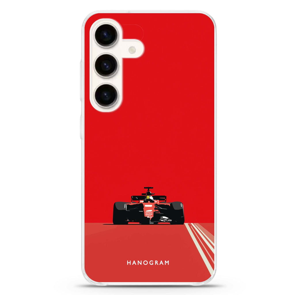 Red Racer Samsung Galaxy S26/S25/S24 水晶透明保護殼正面展示