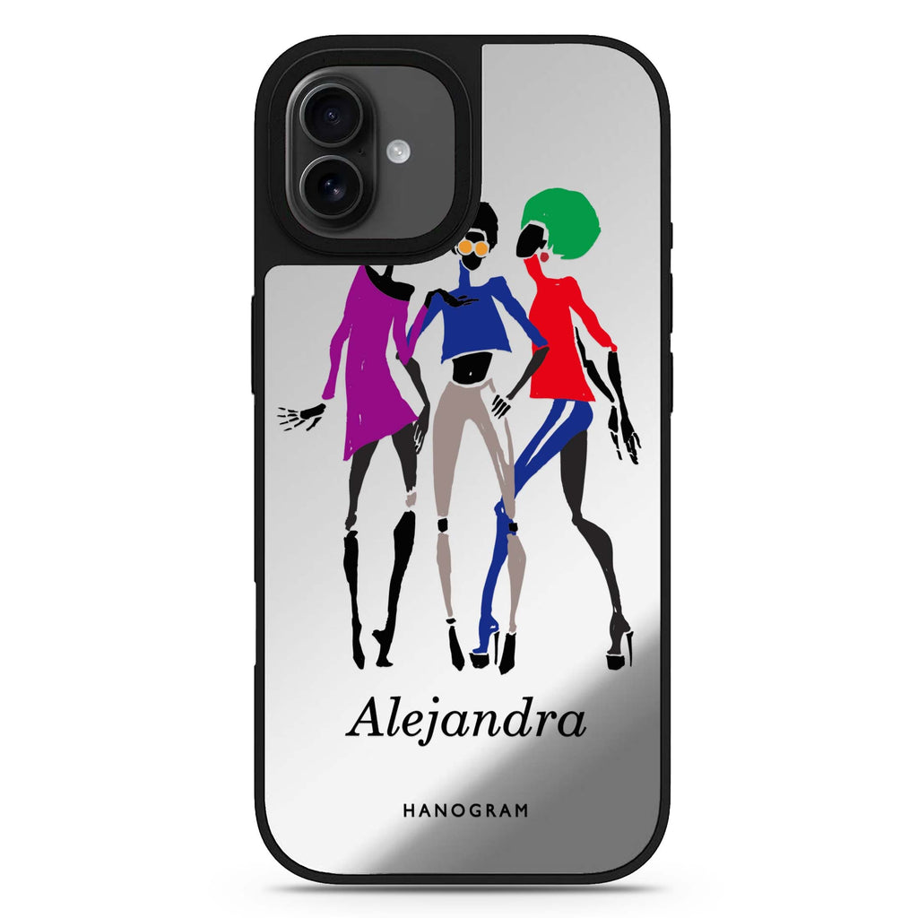 Artistic Girls iPhone 17 抽象藝術鏡面手機殼 主圖設計