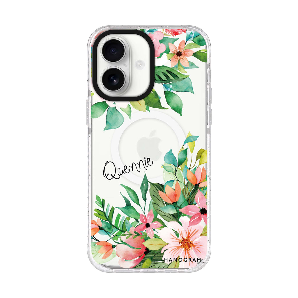 Flower Inspiration iPhone 17 水晶透明保護殼正面展示