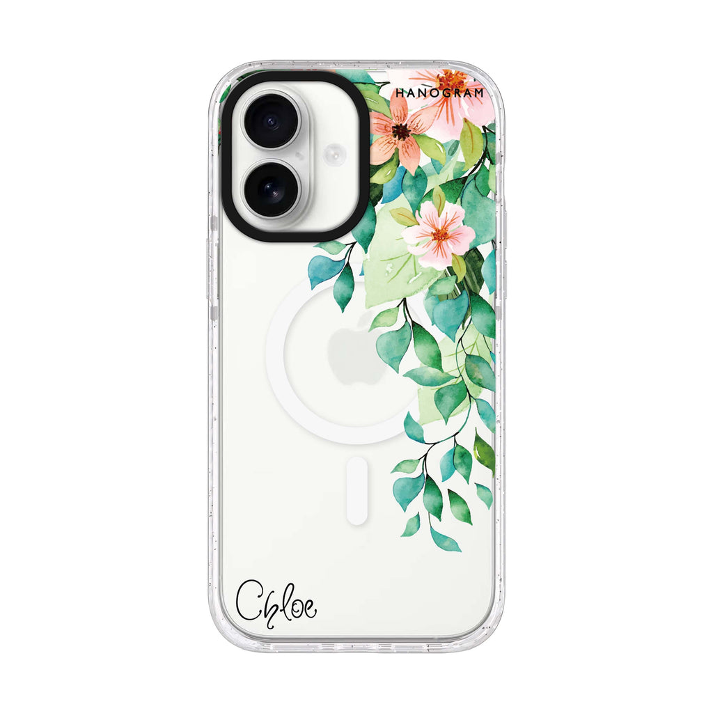 Secret Flower iPhone 17 水晶透明保護殼正面展示