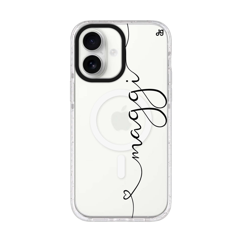 Loving Heart I iPhone 17 水晶透明保護殼正面展示