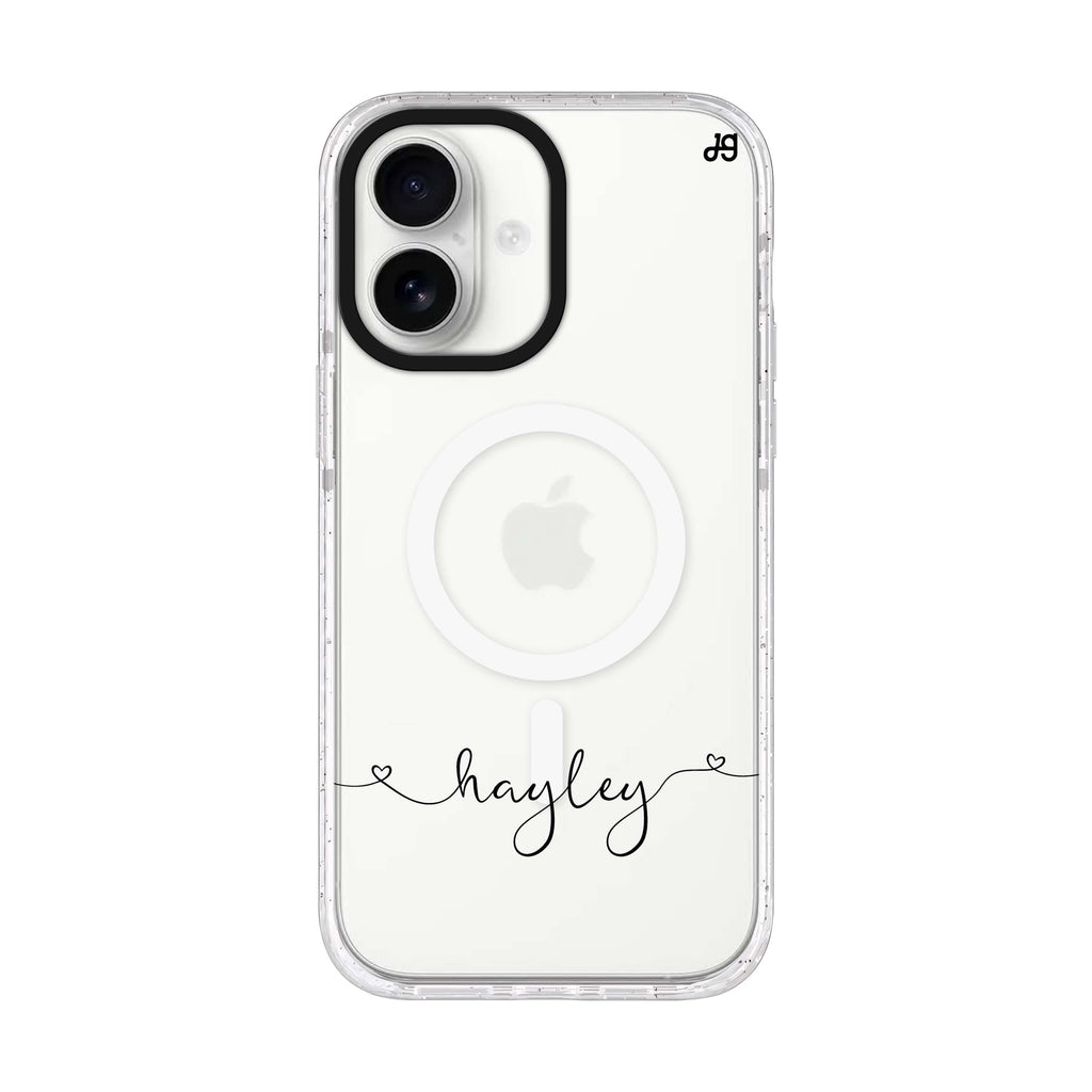 Loving Heart II iPhone 17 水晶透明保護殼正面展示