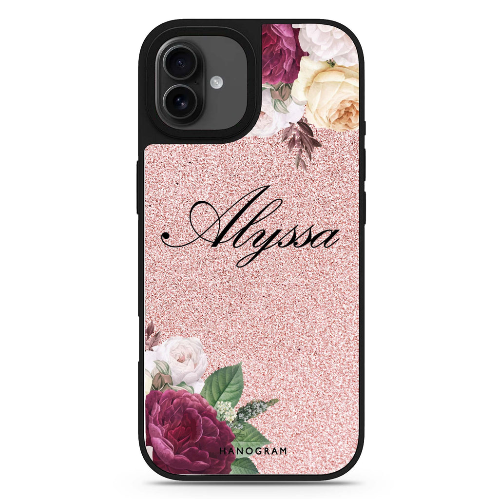 Glittering Floral iPhone 17 花卉鏡面手機殼 主圖設計