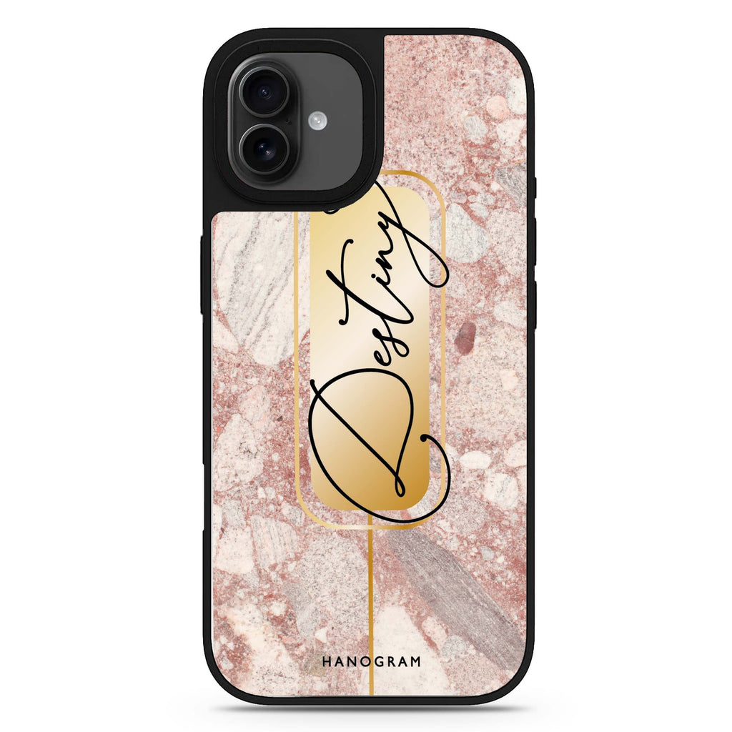 Golden Marble iPhone 17 大理石紋鏡面手機殼 主圖設計
