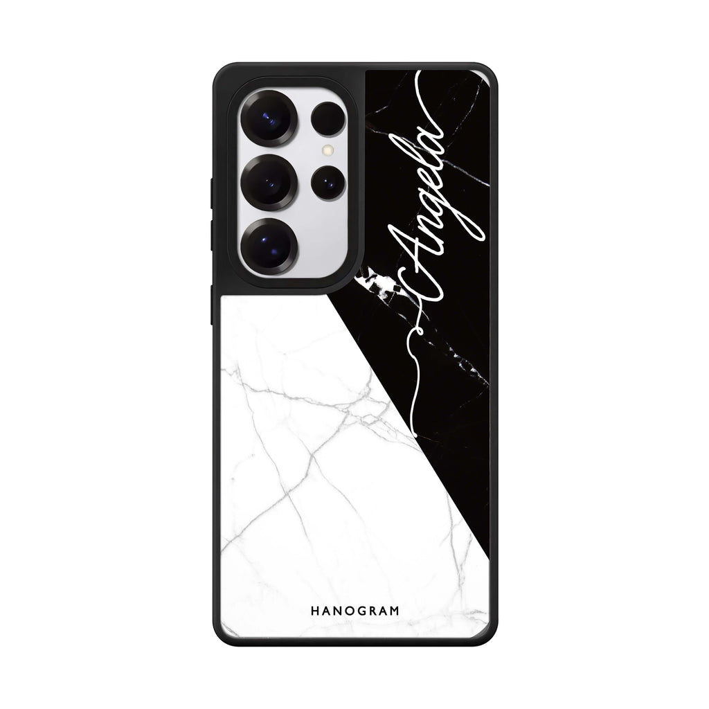 Black And White Marble 鏡面手機殼