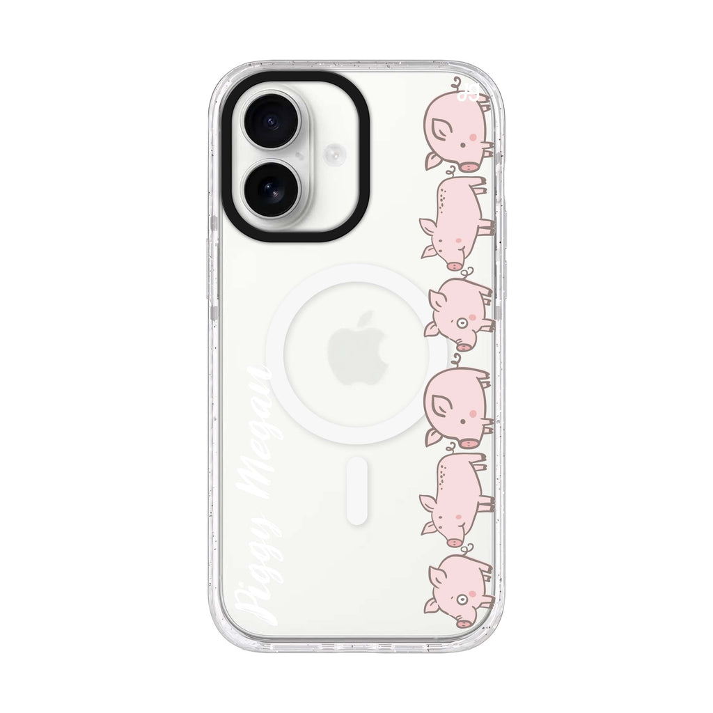 Piggy Corps iPhone 17 水晶透明保護殼正面展示