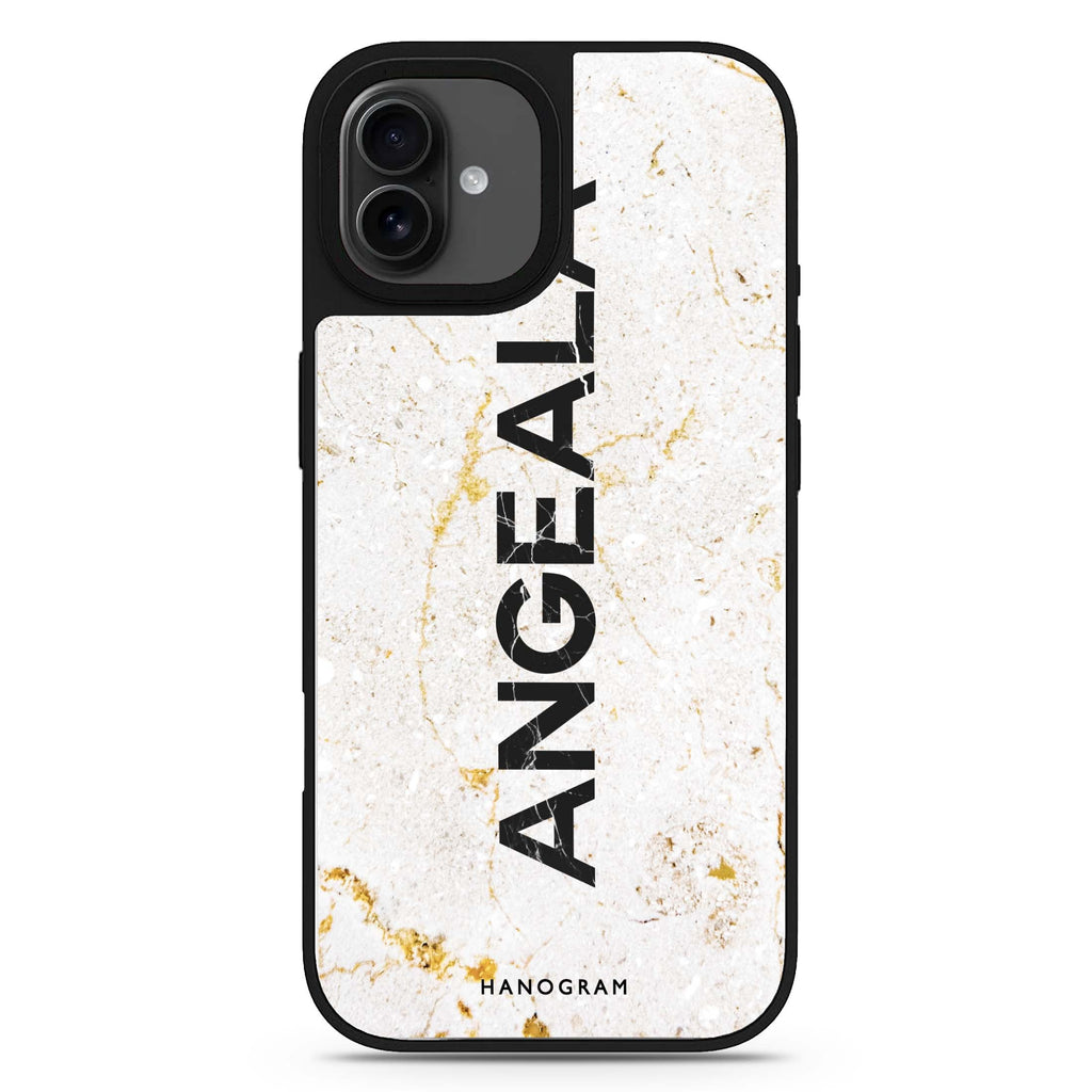 White Marble 款式2 iPhone 17 大理石紋鏡面手機殼 主圖設計