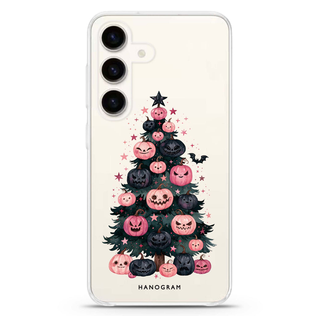 Pink Pumpkin Evergreen Samsung Galaxy 水晶透明保護殼