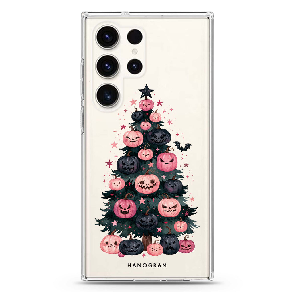 Pink Pumpkin Evergreen Samsung Galaxy 水晶透明保護殼