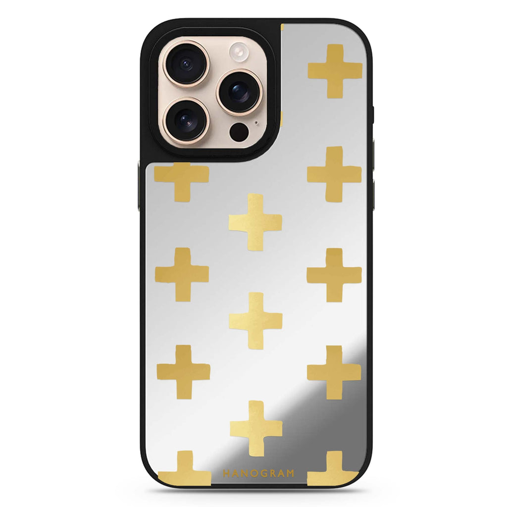 Gold Grid Magsafe 兼容鏡面手機殼