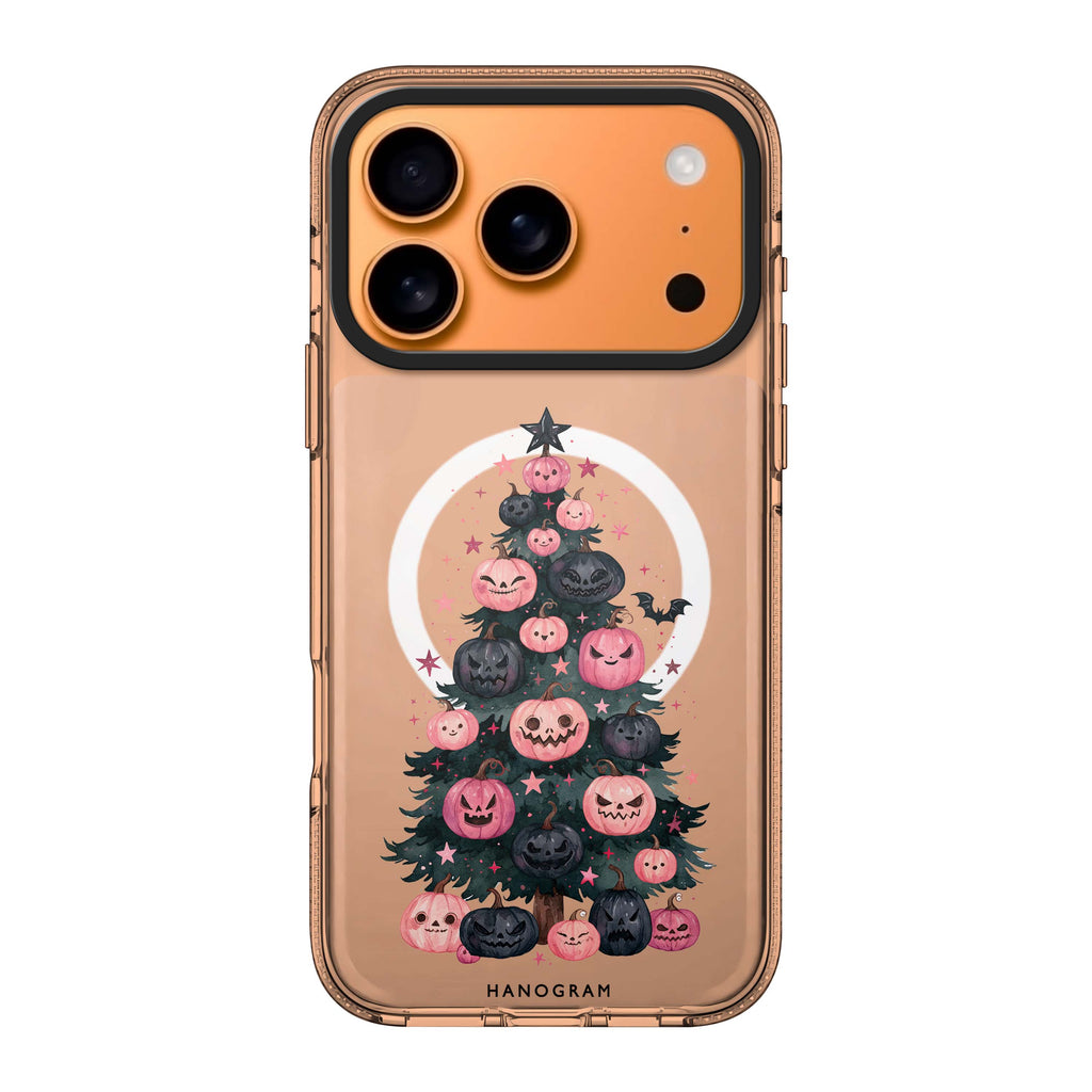 Pink Pumpkin Evergreen 水晶透明保護殼