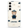 Cloud Bear Samsung Galaxy S26/S25/S24 水晶透明保護殼正面展示