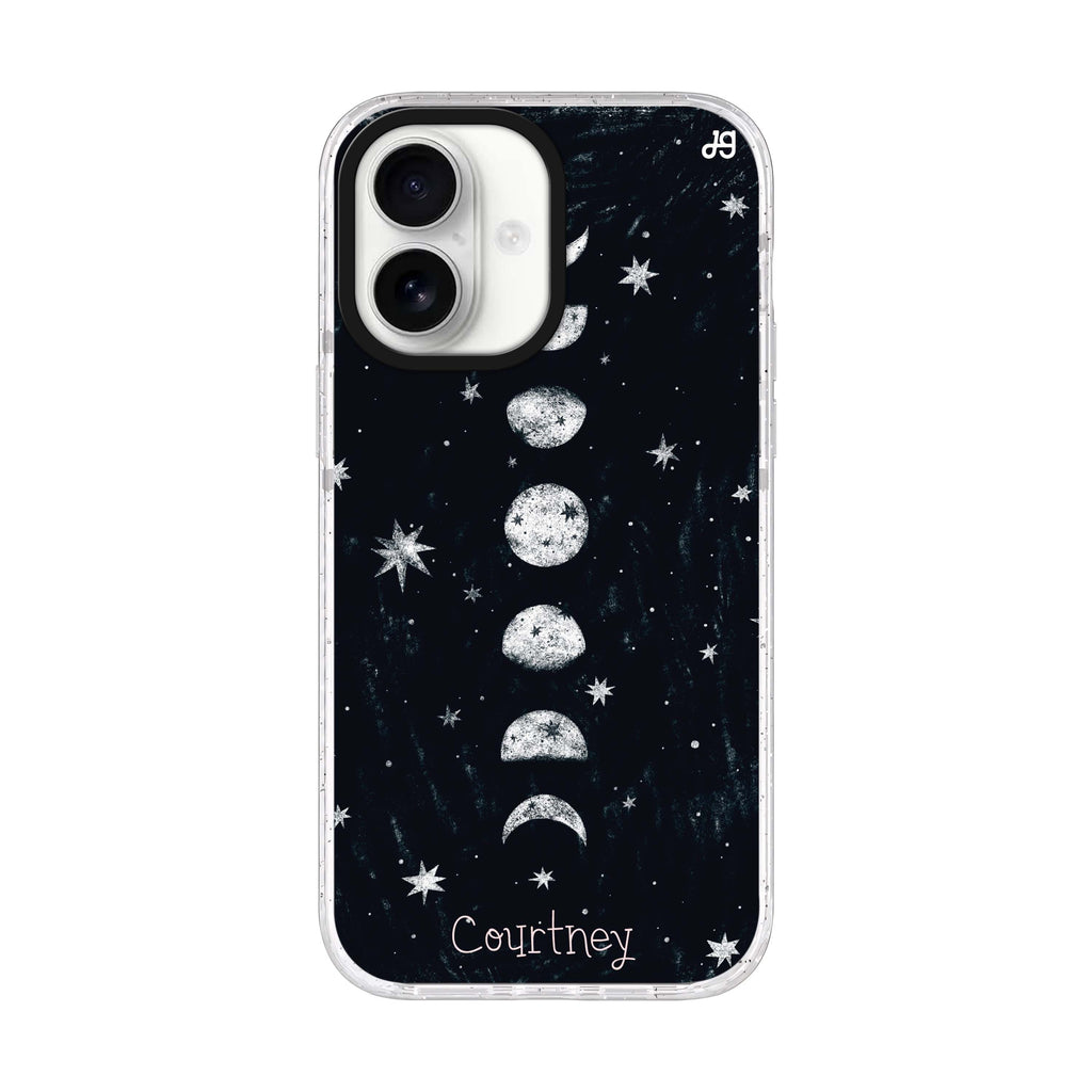 Phases of the moon iPhone 17 水晶透明保護殼正面展示