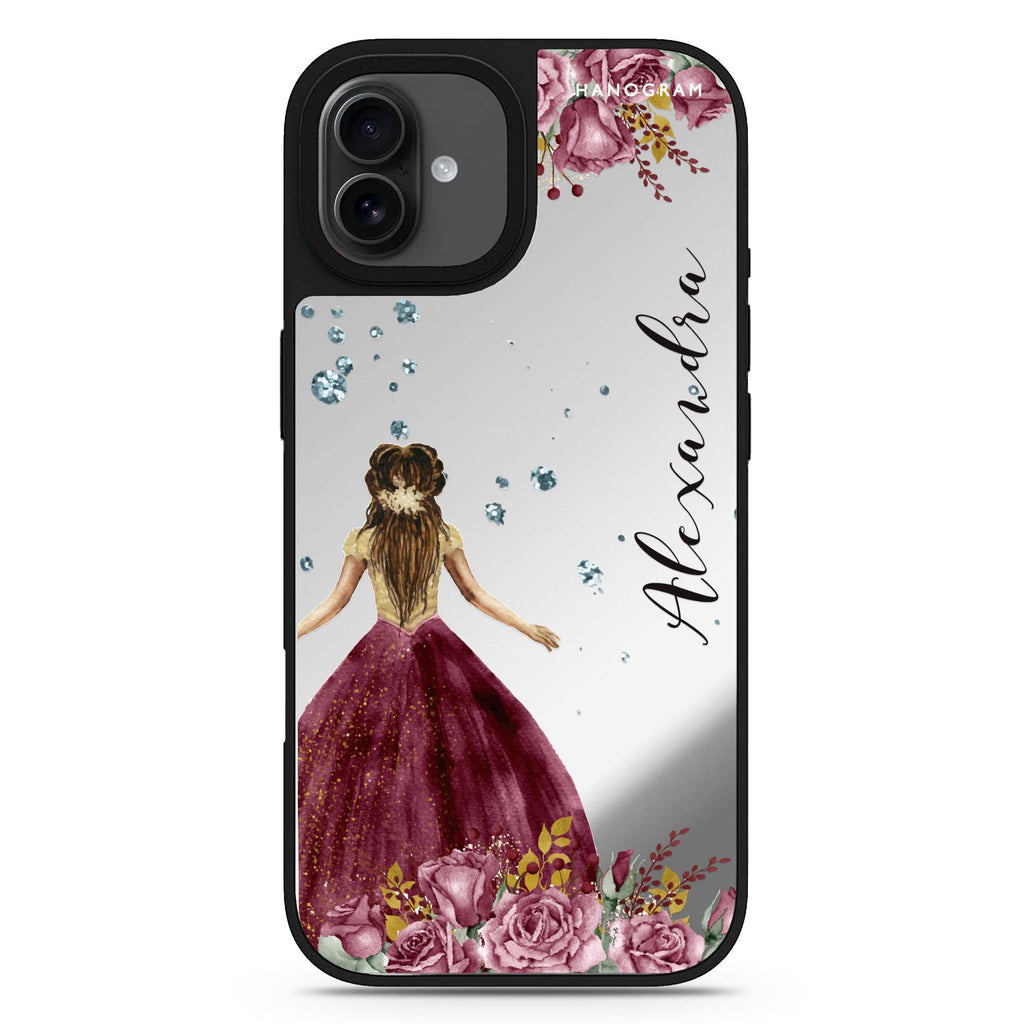 Princess In Garden iPhone 17 花卉鏡面手機殼 主圖設計
