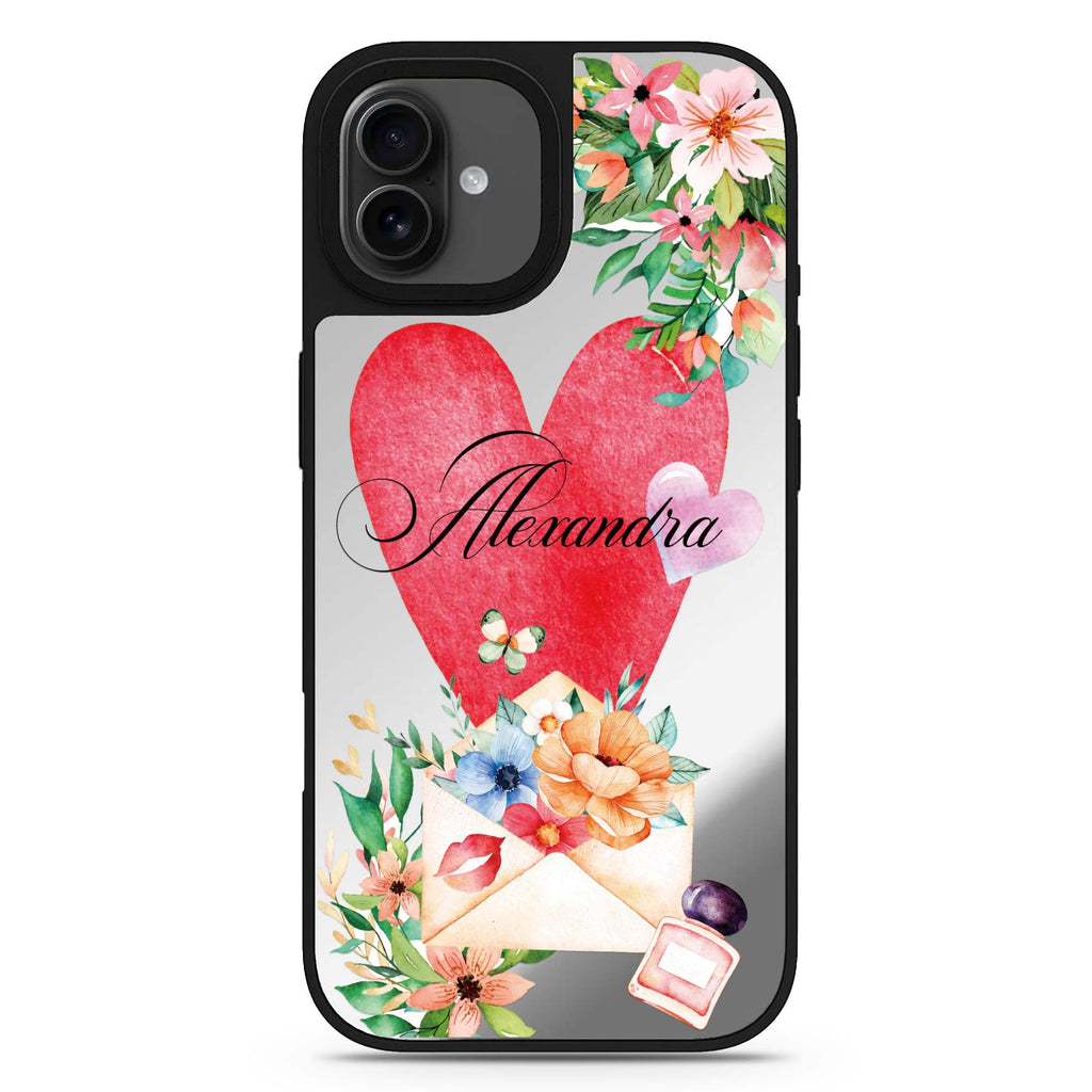 Floral Love Letter iPhone 17 花卉鏡面手機殼 主圖設計