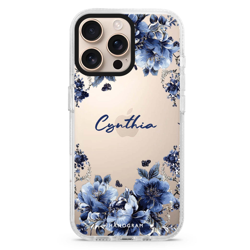 Blue Blossom Frame 水晶透明保護殼
