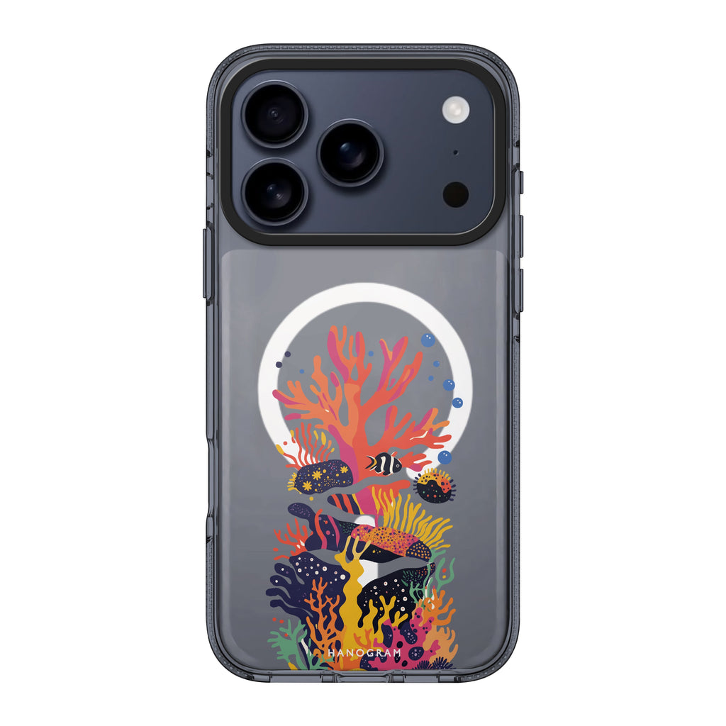 Groovy Reef iPhone 17 Pro Max MagSafe 水晶透明保護殼 自然風格設計 圖1
