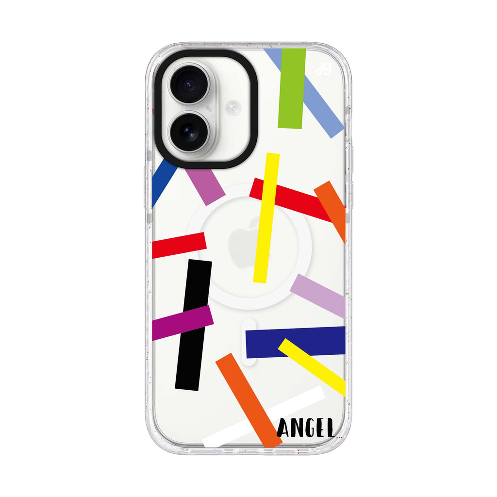 Abstract Art iPhone 17 水晶透明保護殼正面展示