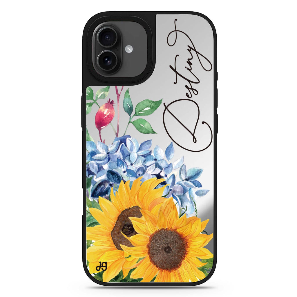 Blooming Sunflower iPhone 17 花卉鏡面手機殼 主圖設計