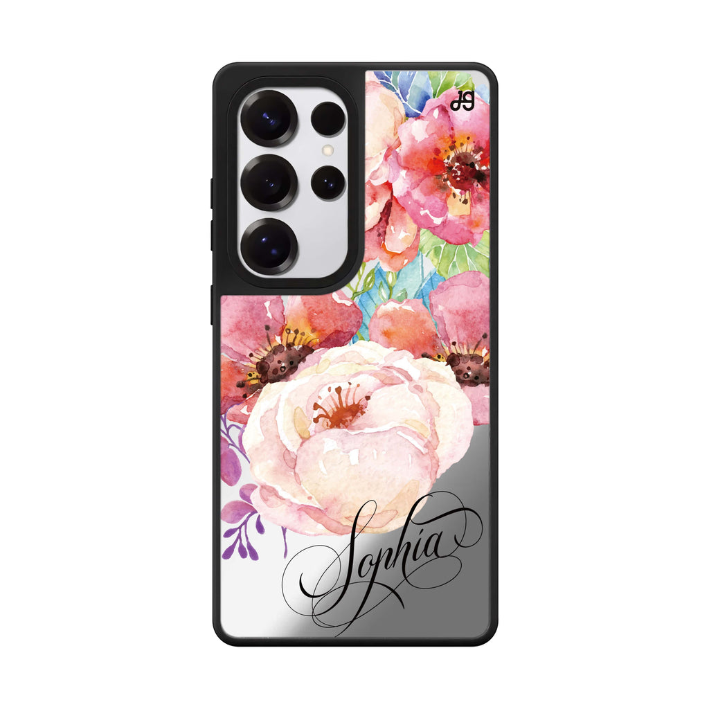 Awakening Watercolor Flowers 鏡面手機殼
