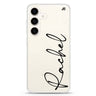 Personalized Script Samsung Galaxy S26/S25/S24 可加名字水晶透明保護殼正面展示
