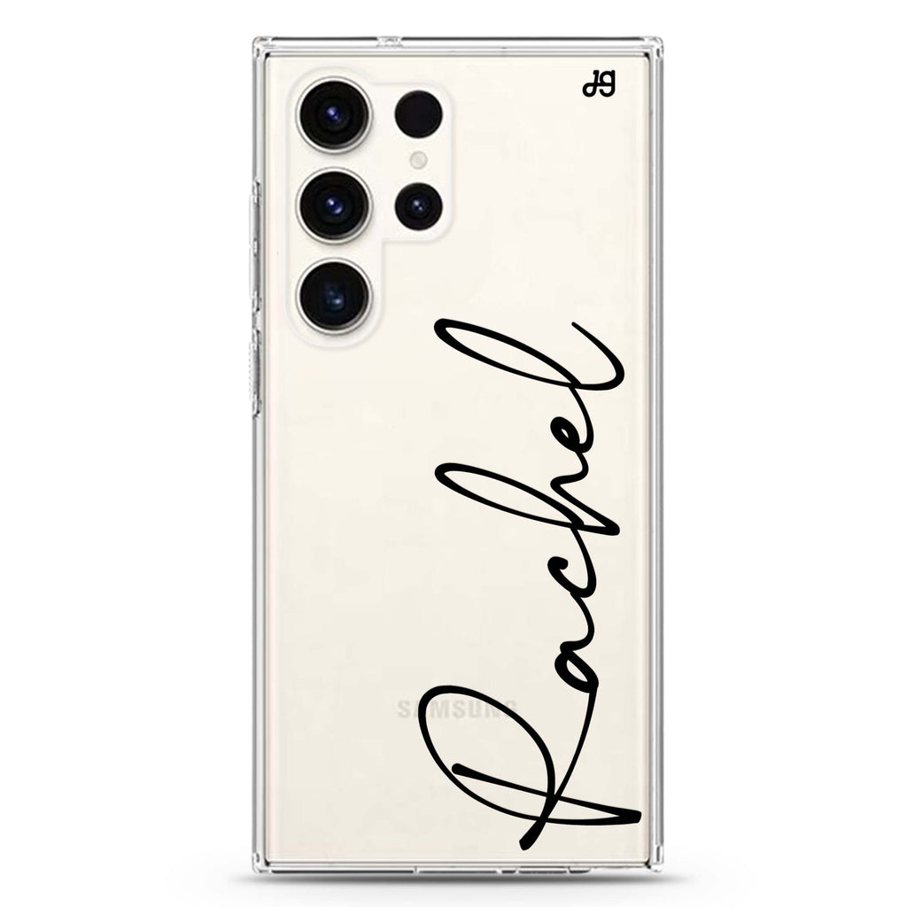 Personalized Script Samsung Galaxy Ultra 可加名字透明保護殼，適用 S26/S25/S24/S23 Ultra，圖1
