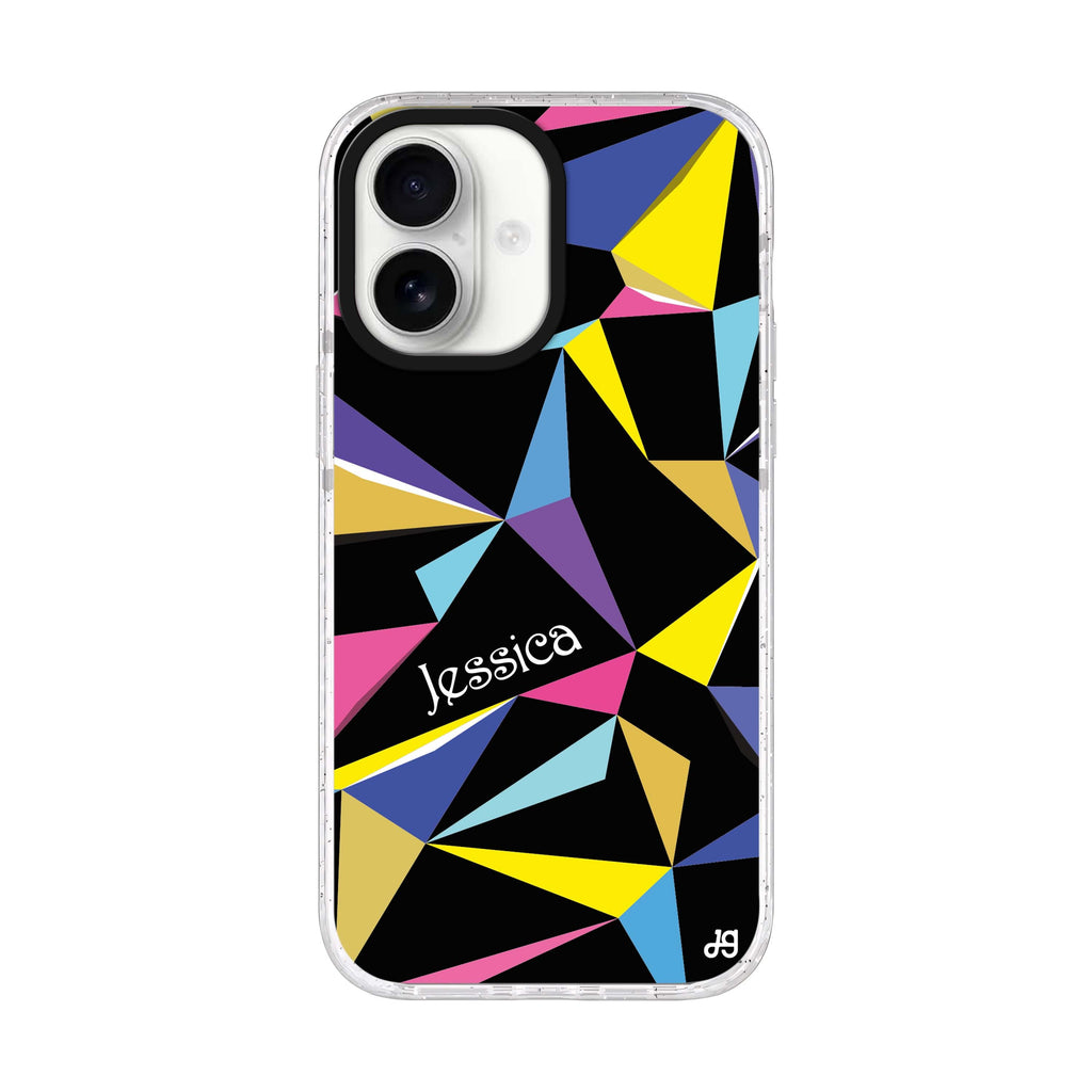Geometric iPhone 17 水晶透明保護殼正面展示