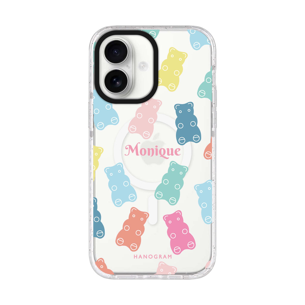 Sweet Dream Bear iPhone 17 水晶透明保護殼正面展示