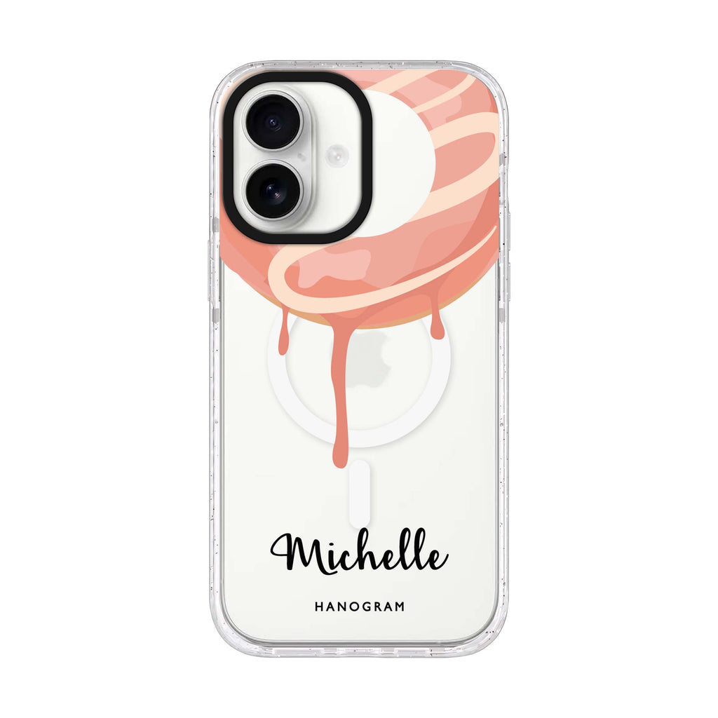 Yummy Donut I iPhone 17 水晶透明保護殼正面展示