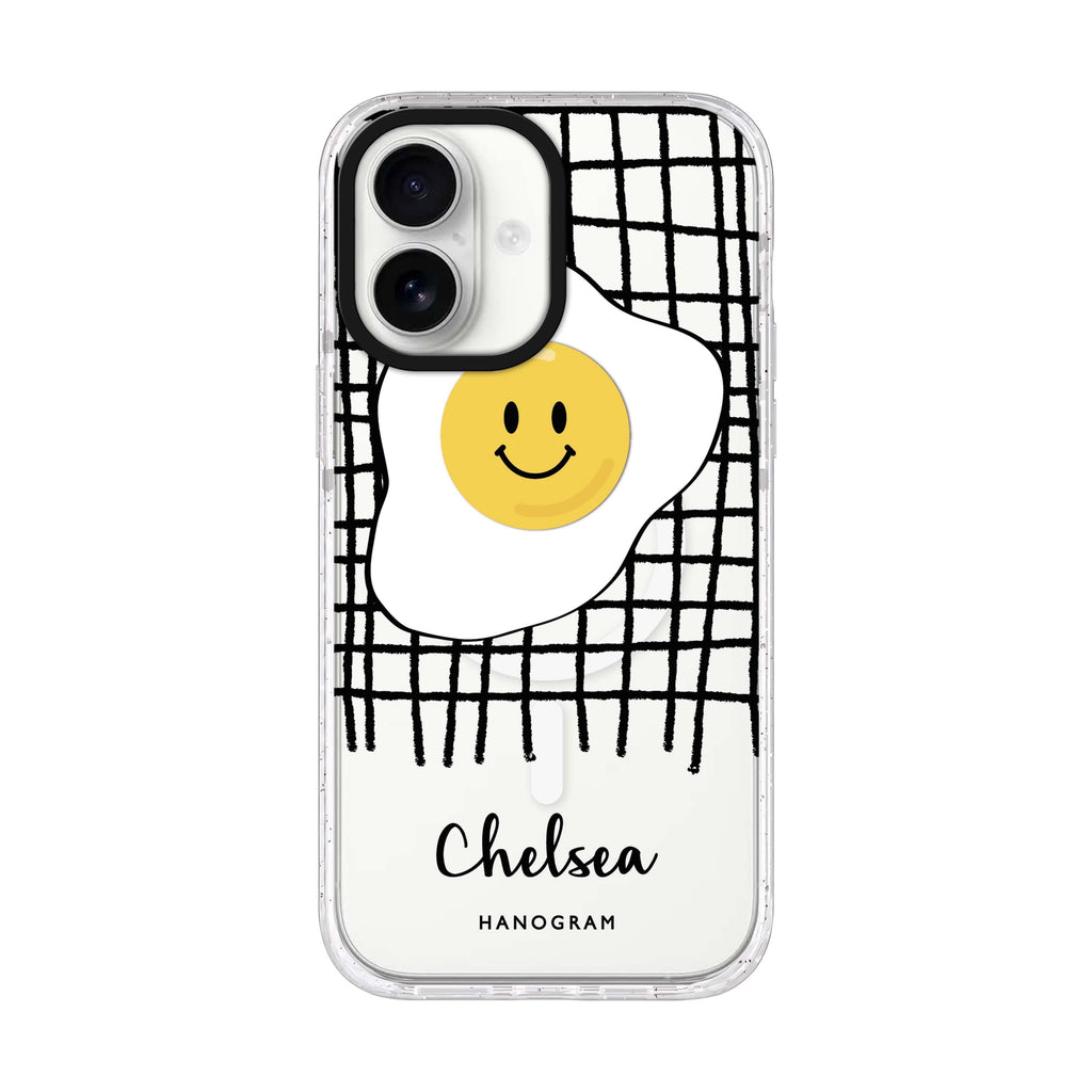 Funny Egg iPhone 17 水晶透明保護殼正面展示
