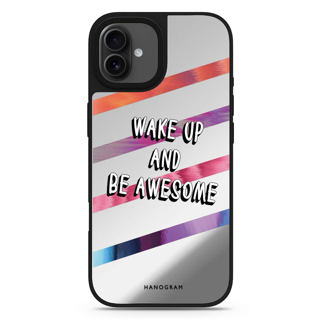 Wake up iPhone 17 鏡面手機殼 主圖設計