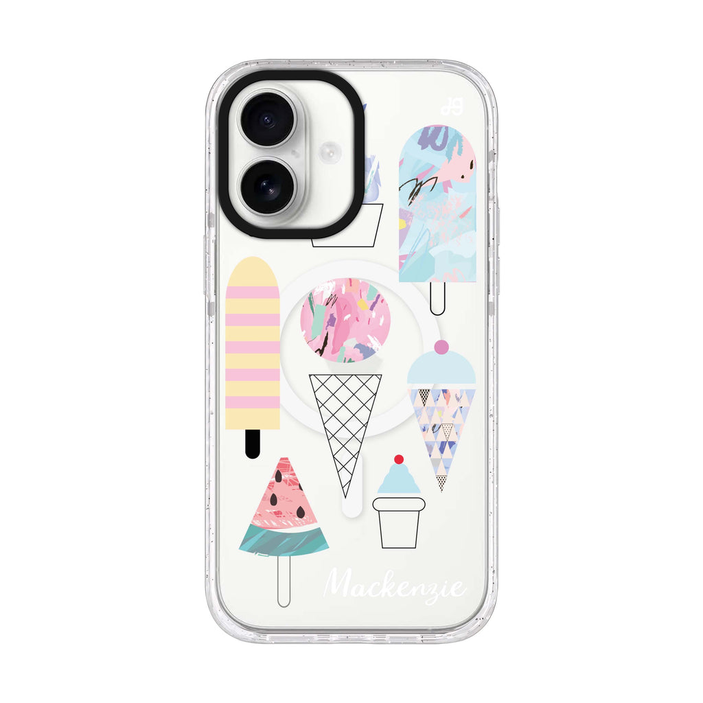 Artistic Ice cream II iPhone 17 水晶透明保護殼正面展示