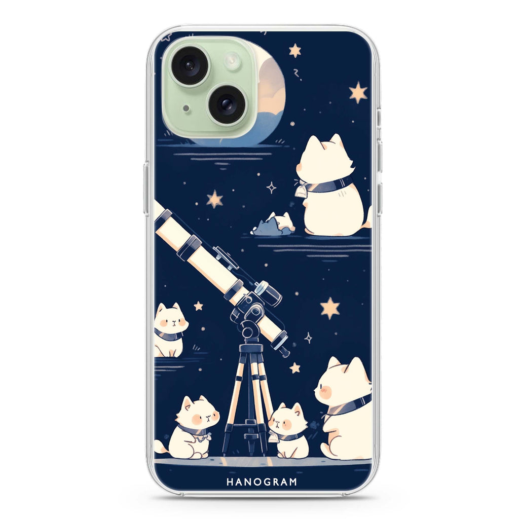 Stargazer Purr iPhone 15 Magsafe 兼容水晶透明保護殼