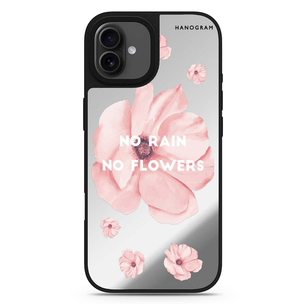 No rain No flowers iPhone 17 花卉鏡面手機殼 主圖設計