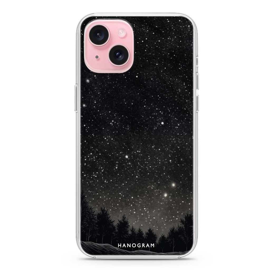 Galactic Gleam iPhone 15 Magsafe 兼容水晶透明保護殼