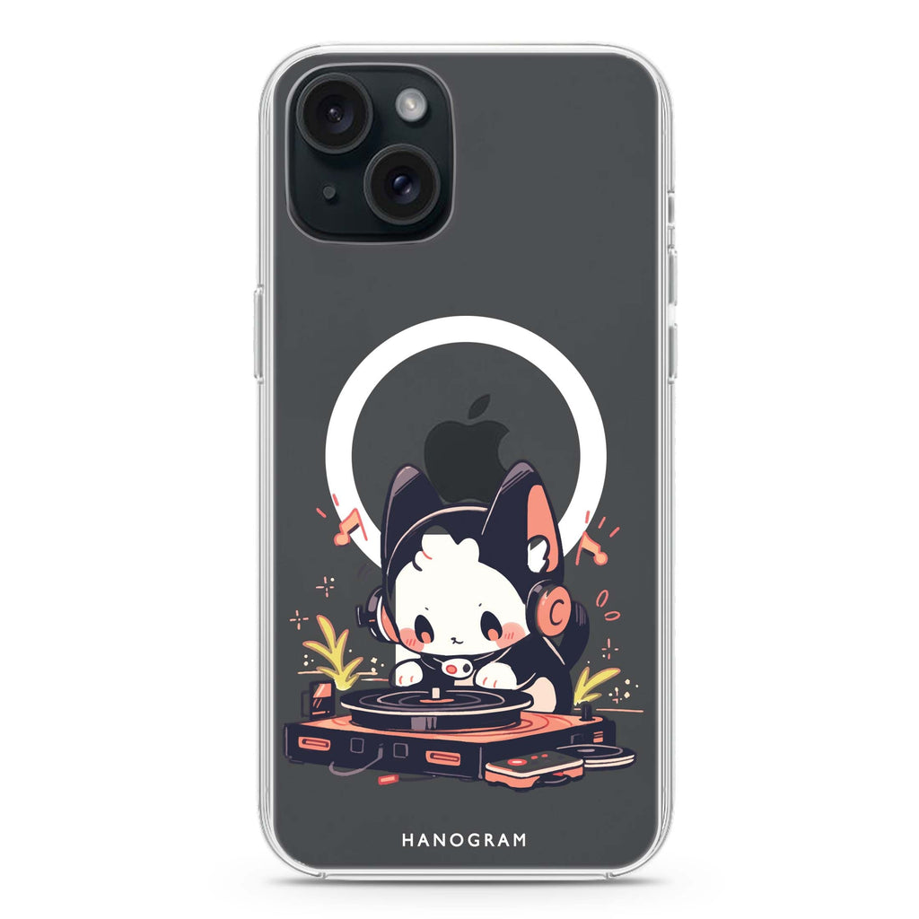 DJ Paws Play iPhone 15 Magsafe 兼容水晶透明保護殼