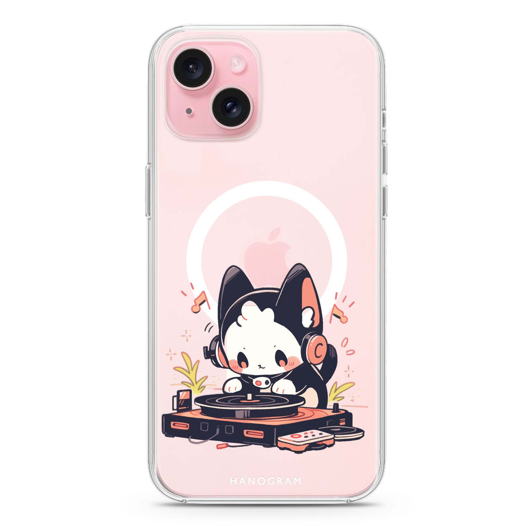 DJ Paws Play iPhone 15 Plus Magsafe 兼容水晶透明保護殼