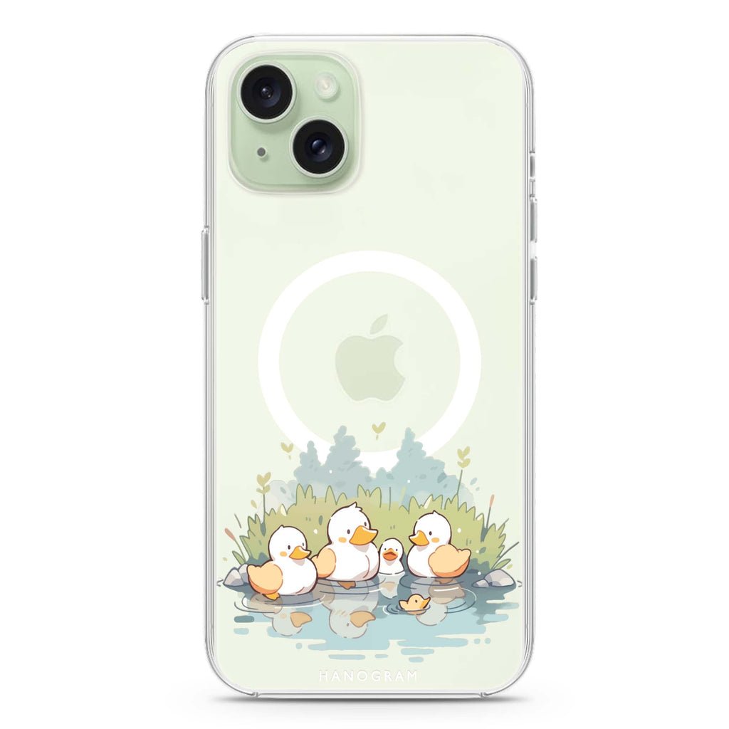 River Duck Delight iPhone 15 Magsafe 兼容水晶透明保護殼