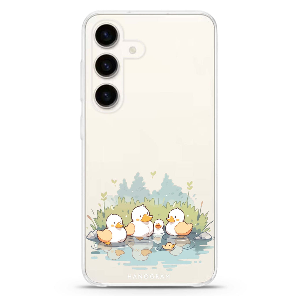 River Duck Delight Samsung Galaxy S26/S25/S24 水晶透明保護殼正面展示