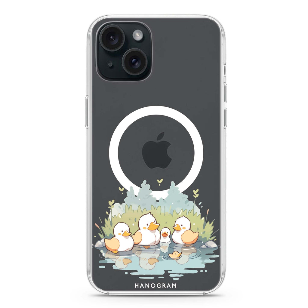 River Duck Delight iPhone 15 Plus Magsafe 兼容水晶透明保護殼