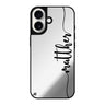 Reflective iPhone 16 Mirror Case –Vertical Script Handwritten Custom Design